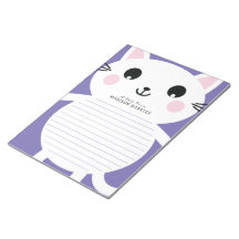 Kids Kitty Cat Cute Personal Stationary Notepad