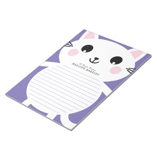 Kids Kitty Cat Cute Personal Stationary Notepad