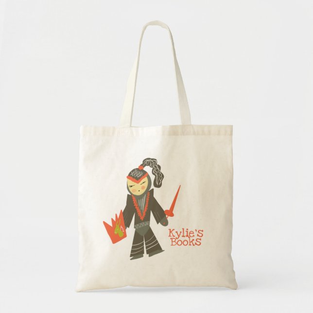 Kids Knight Cartoon Library Book  Tote Bag (Front)