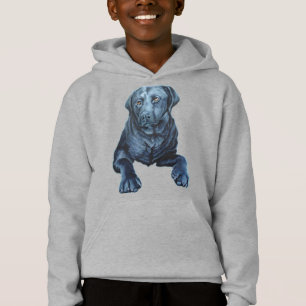 Kid's Labrador Hoodie Blue Dog Art Sweatshirts