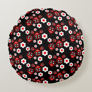 Kids ladybug round pillow