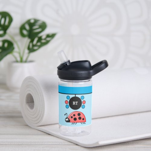 Kids ladybugs add initials stars blue CamelBak Water Bottle