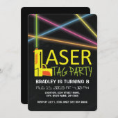 Kids Laser Tag Birthday Party Invitation (Front/Back)