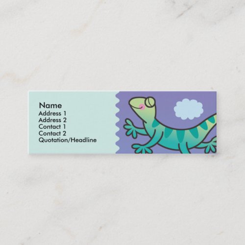 Kids Leaping Lizard Skinny Profile Cards Business Card