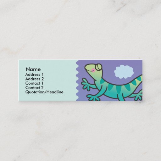 Customizable Kids Leaping Lizard Skinny Profile Cards Business Card