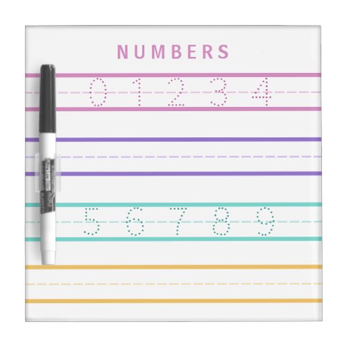 Kids Learn Numbers Tracing Writing Practice Chart Dry Erase Board