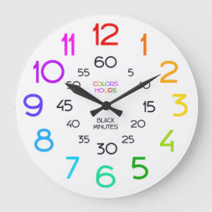 Kids Learn to Tell Time Classroom Wall Clock
