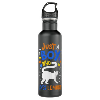 Kids Lemur For Boys Or Girls Cute Lemur Gift Stainless Steel Water Bottle