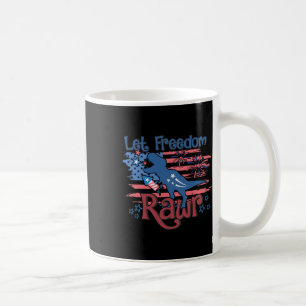 Kids Let Freedom Rawr T-rex Dinosaur Usa Flag 4th Coffee Mug