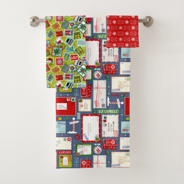 Kids Letters to Santa l Christmas Bath Towel Set (Insitu)