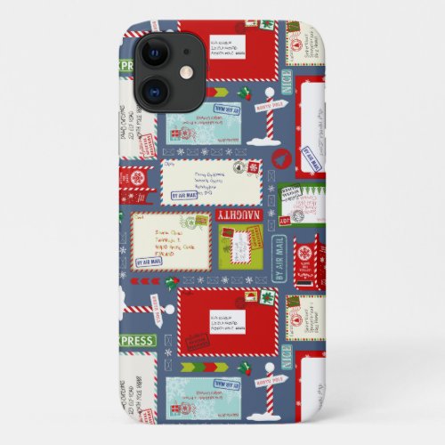 Kids Letters to Santa l Christmas Pattern iPhone 11 Case