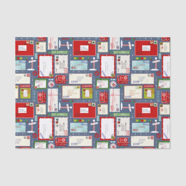 Kids Letters to Santa l Christmas Tissue Paper (Front)