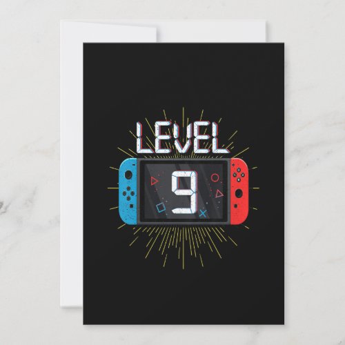 Kids Level 9 Birthday Boy 9 Year Old Video Games G Save The Date