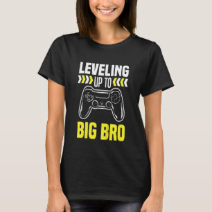 Kids Leveling Up To Big Bro Gamer Gaming Big Broth T-Shirt