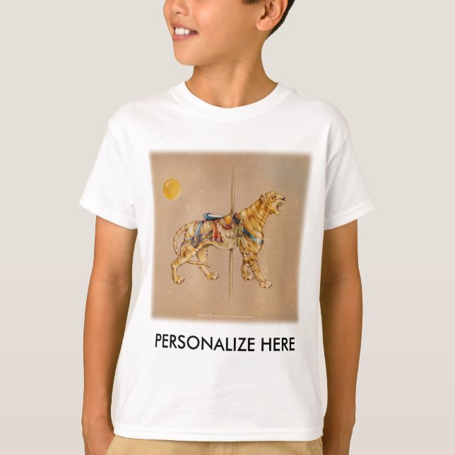 Kid's Light Tees - Carousel Tiger (Front)