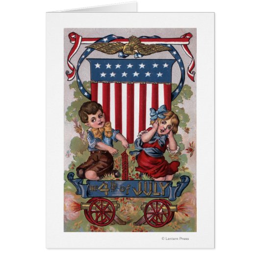 Kids Lighting Fireworks Cards (Front)