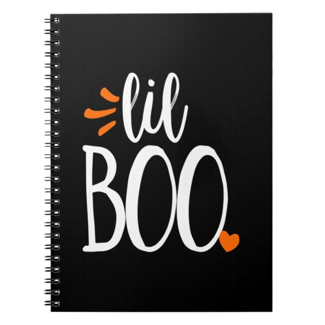 Kids lil boo little cute halloween ghost party notebook (Front)