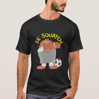 Kids Lil Squatch Cute Baby Bigfoot Soccer Player L T-Shirt