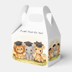 Kids Lion Elephant Giraffe Kindergarten Grad Party Favor Boxes