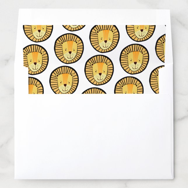 Kids Lion Jungle Animal Pattern Envelope Liner (In Envelope)