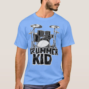 Kids Little Drummer Awesome Drum Kit for young Mu T-Shirt