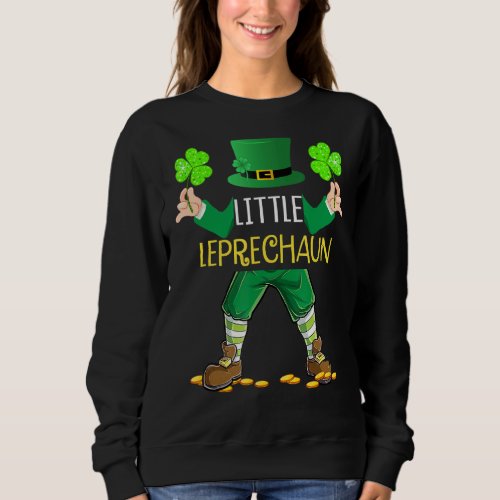 Kids Little Leprechaun Boys St Patricks Day Funny Sweatshirt