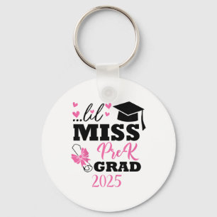 Kids Little Miss Pre-k Grad Preschool Prek Graduat Keychain