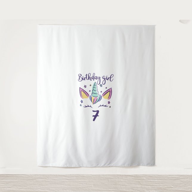 Kids Little Miss Threenager Three 3rd Birthday Gir Tapestry (Front)