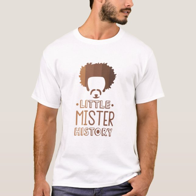 Kids Little Mister History Black Boy Son Melanin P T-Shirt (Front)
