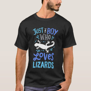 Kids Lizard Just A Boy Who Loves Lizards T-Shirt