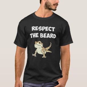 Kids Lizard Respect the Beard Boys Girls T-Shirt