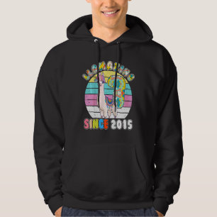 Kids Llama Girl 7 Year Old Llamazing Alpaca Birthd Hoodie