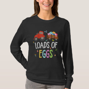 Kids Loads Of Eggs Construction Tractor Truck East T-Shirt