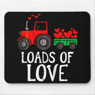 Kids Loads Of Love Tractor Cute Valentines Day Mouse Pad