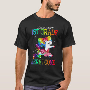 Kids Look Out 1st Grade Here I Come Unicorn T-Shirt