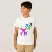 KIDS LOVE Aeroplane avion vol voyageurs GIFTS FUN T-Shirt (Front Full)