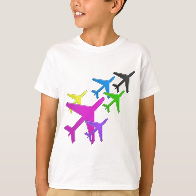 KIDS LOVE Aeroplane avion vol voyageurs GIFTS FUN T-Shirt (Front)