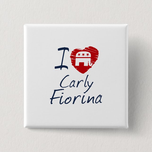 Kids Love Fiorina 2016 Scribble Design Button (Front)