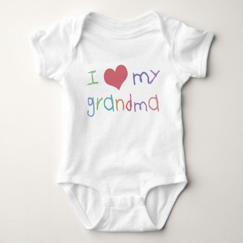 Kids Love Grandma Organic Infant Creeper Baby Bodysuit