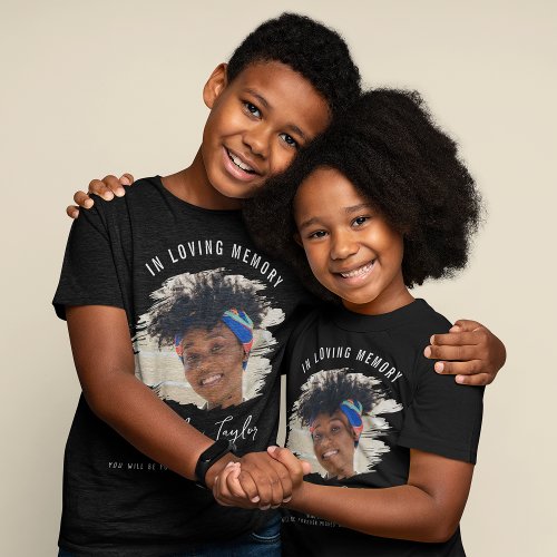 Kids Loving Memory  Brushed Effect Photo Memorial T_Shirt