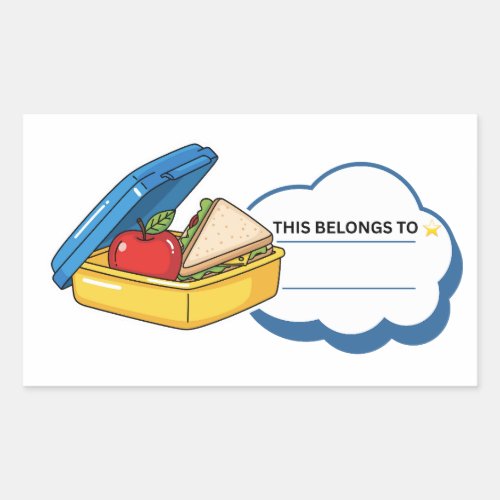 ​Kids Lunch Box Name Label Sticker - Back to Schoo