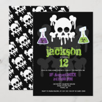 Kids Mad Scientist Creepy Scull Custom Birthday
