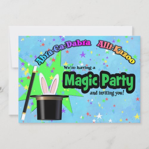 Kids Magic Party Personalized Invitations