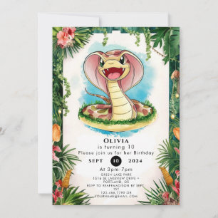 Kids Magical Snake Birthday Invitation