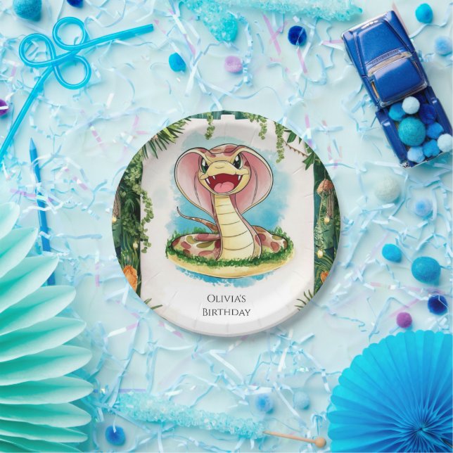 Kids Magical Snake Birthday Paper Plates (Party)