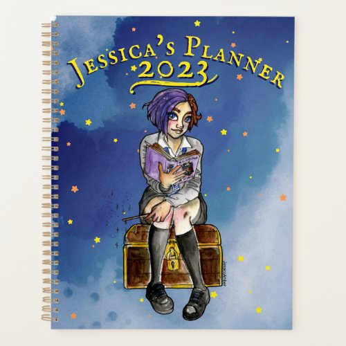 Kids Magical Witch Teen Girl Cartoon Watercolor Planner