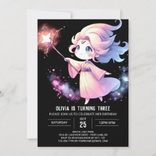 Kids Magical Wizard Birthday Invitation