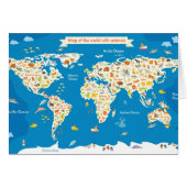Kids Map of the World With Animals (Front Horizontal)