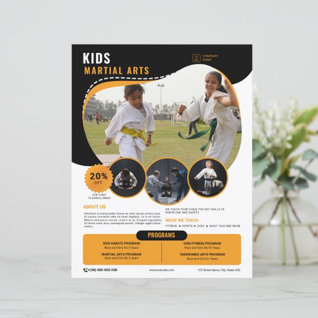 Kids Martial Arts Flyer Template (Standing Front)