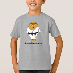 Kids Martial Arts Karate Club Cartoon Character T-Shirt
